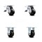 Service Caster 4 Inch Rubber on Steel Caster Set with Roller Bearings 2 Brakes 2 Rigid SCC SCC-TTL30S420-RSR-2-R-2 - alternate 1